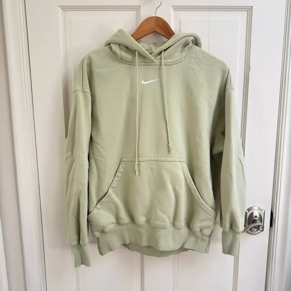 Nike Sportswear Phoenix Fleece Oversized Pullover Hoodie Sage Green Small